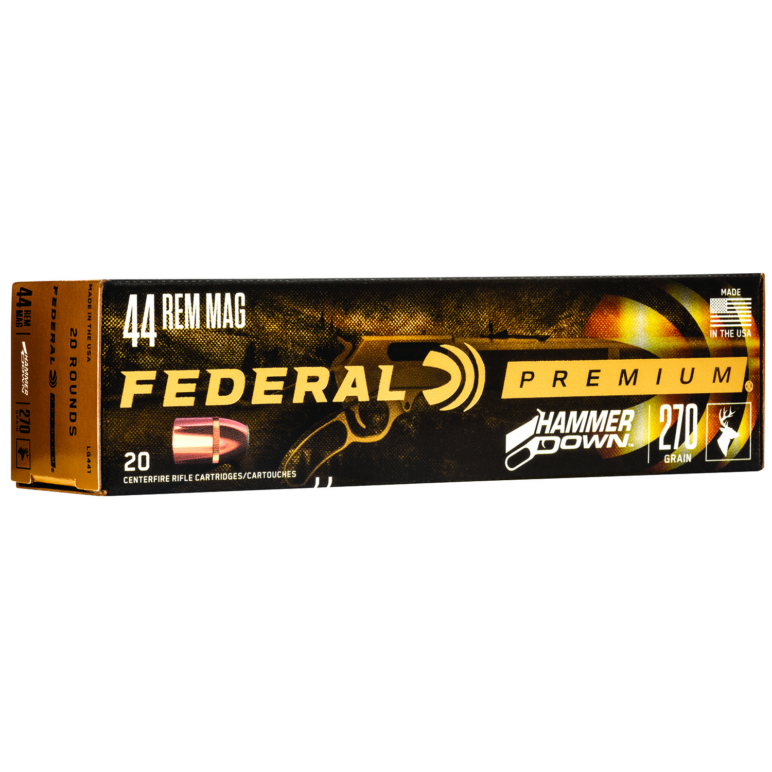 Federal Hammer Down 44 Rem Mag 270GR Ammo 20RD