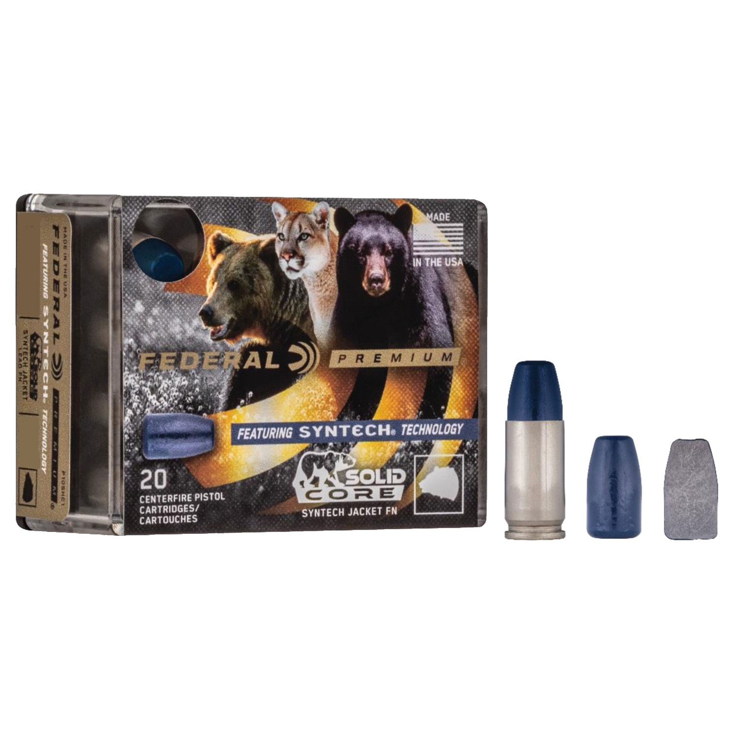 Federal Premium 44 Rem Mag 300GR Solid Core 20/10