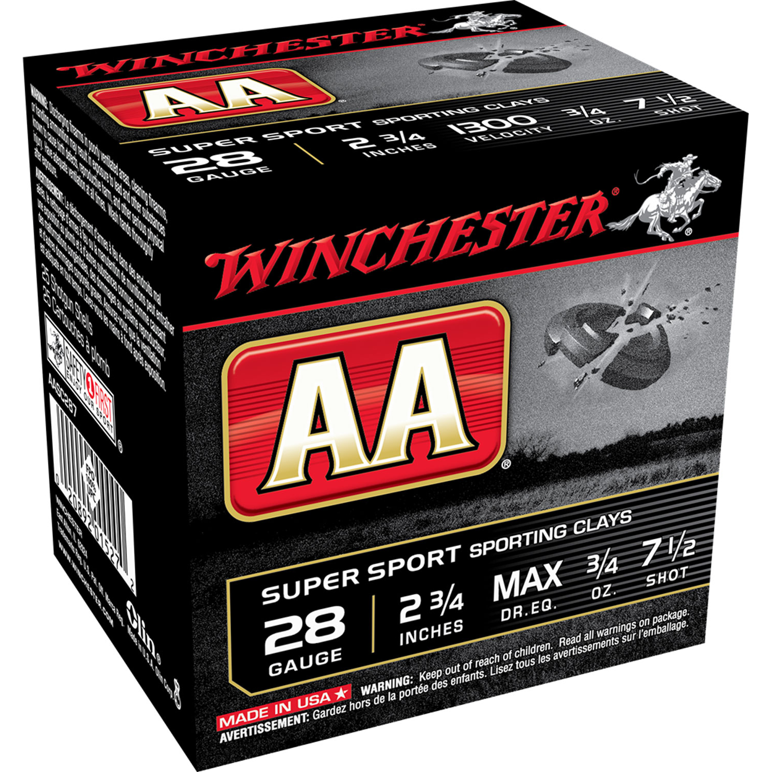Winchester 28 Ga 2-3/4 3/4 Oz 100 Rd/bx 5 Bx/cs