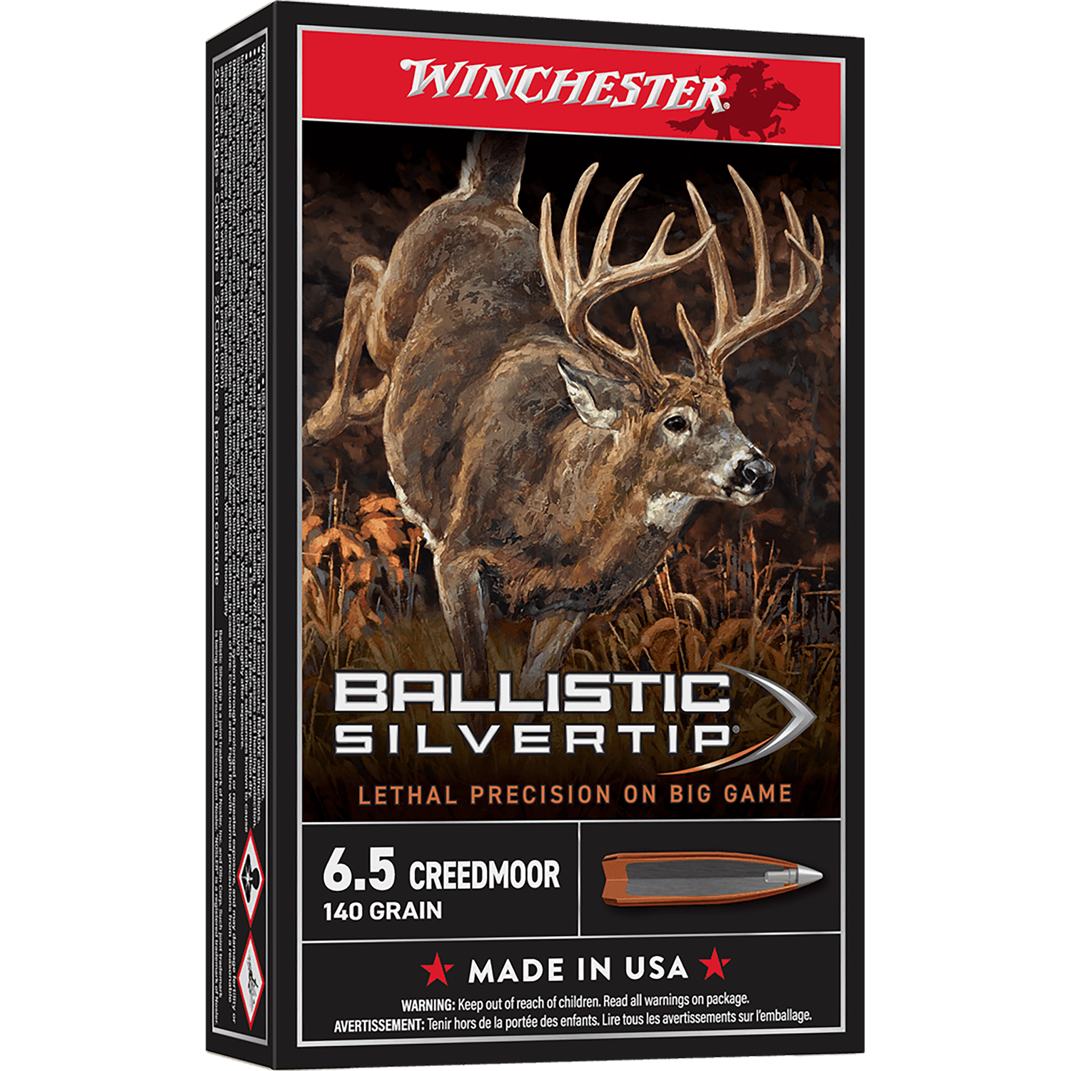 Winchester Ballistic Silvertip 6.5 Creedmoor 140GR 20/RD