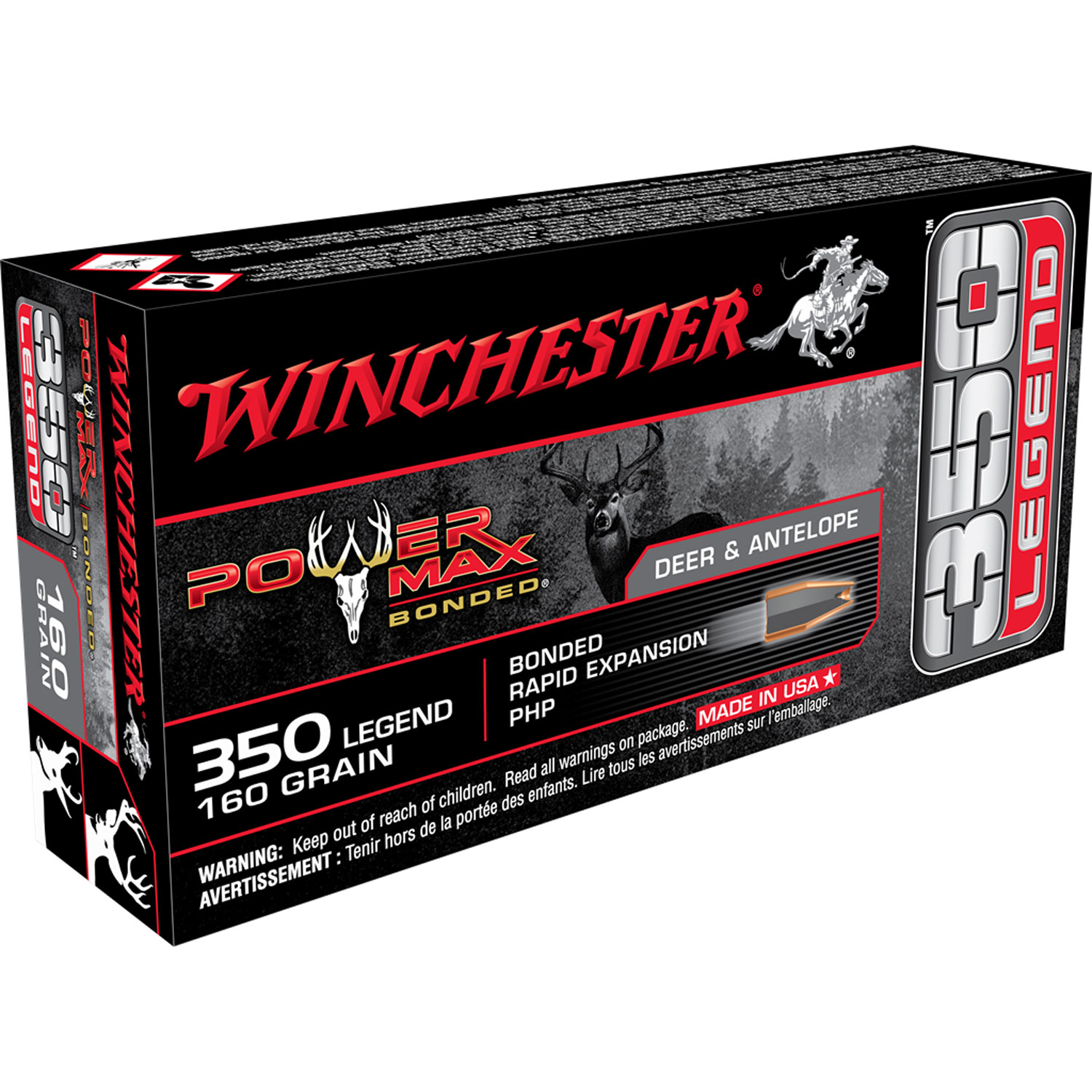 Winchester Power Max Bonded 350 Legend 160GR 20RD