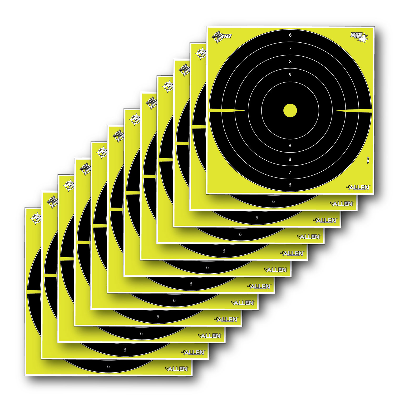 Allen Ez Aim 12X12 Non-adhesive Splash Bullseye 12 Pack
