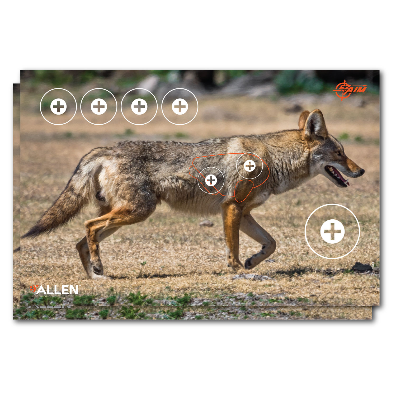 Allen Ez-aim 15284 Four Color Coyote Paper Target 2PK