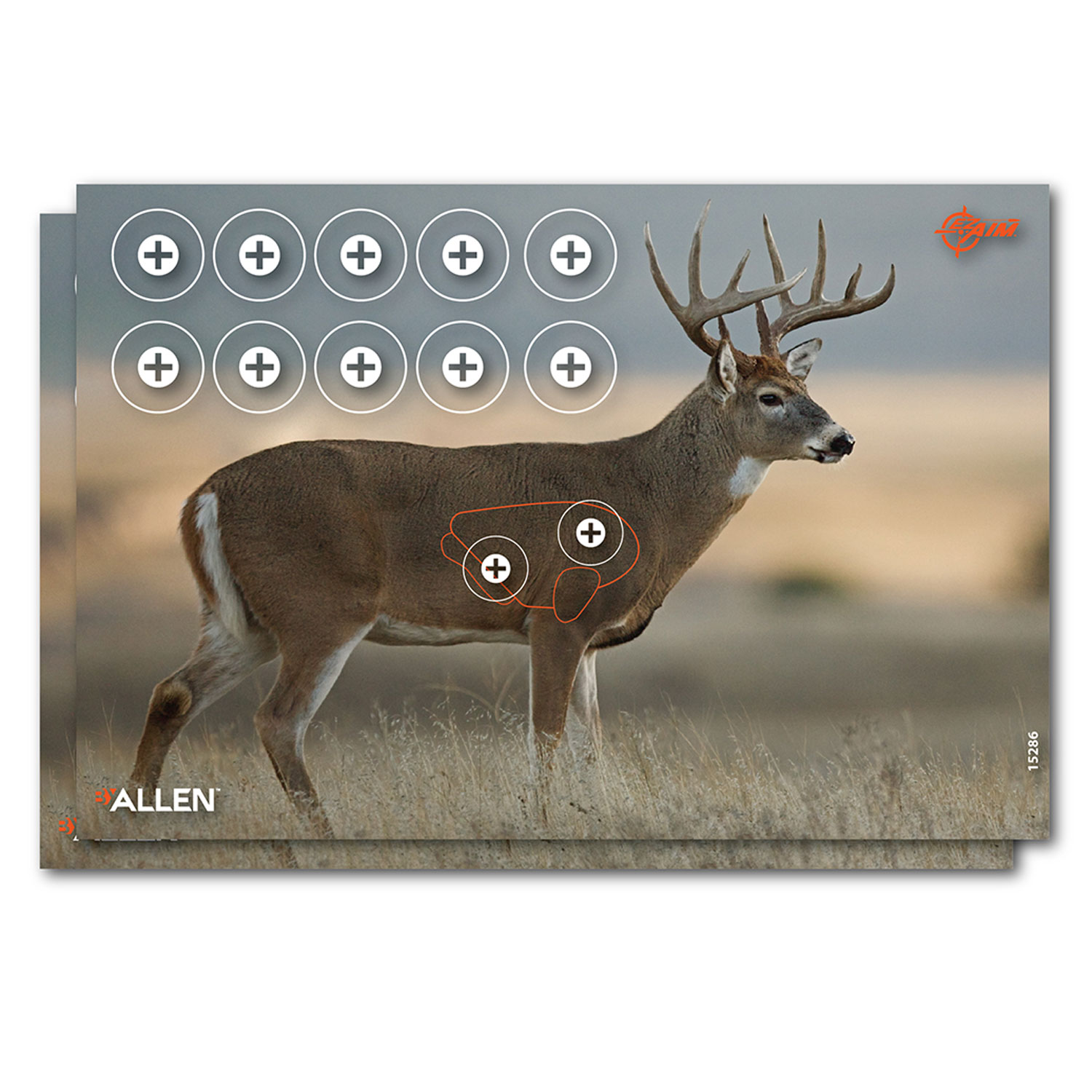 Ez-aim Four Color Whitetail Paper Target 23 X 35 2 Pack