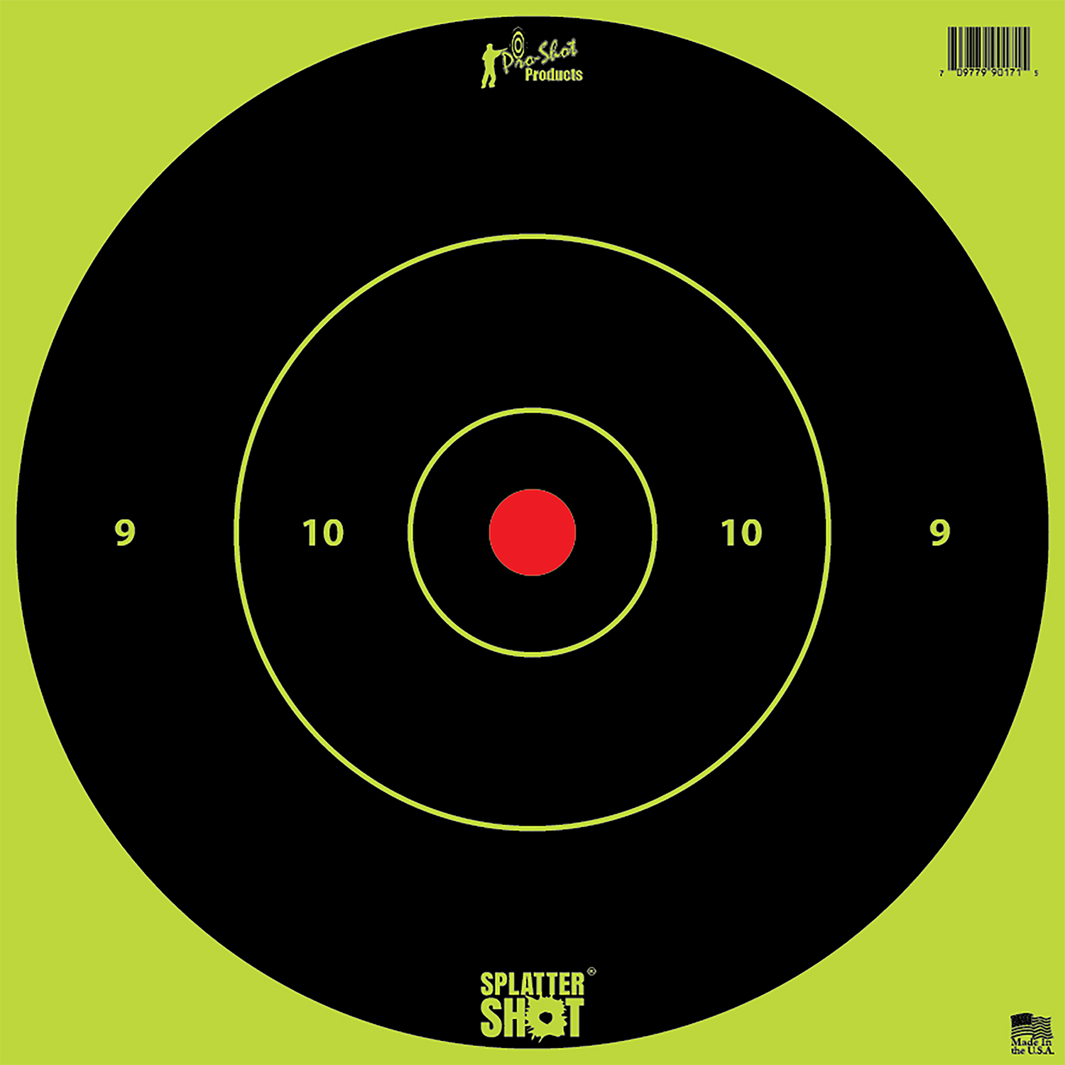 Proshot 12B-GREEN-TG12PK 12 Splatter Bullseye Green