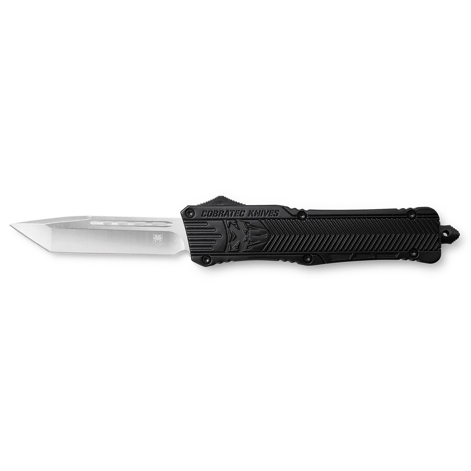 Cobratec CTK-1 Large Otf Tanto Knife - Black Aluminum Handle