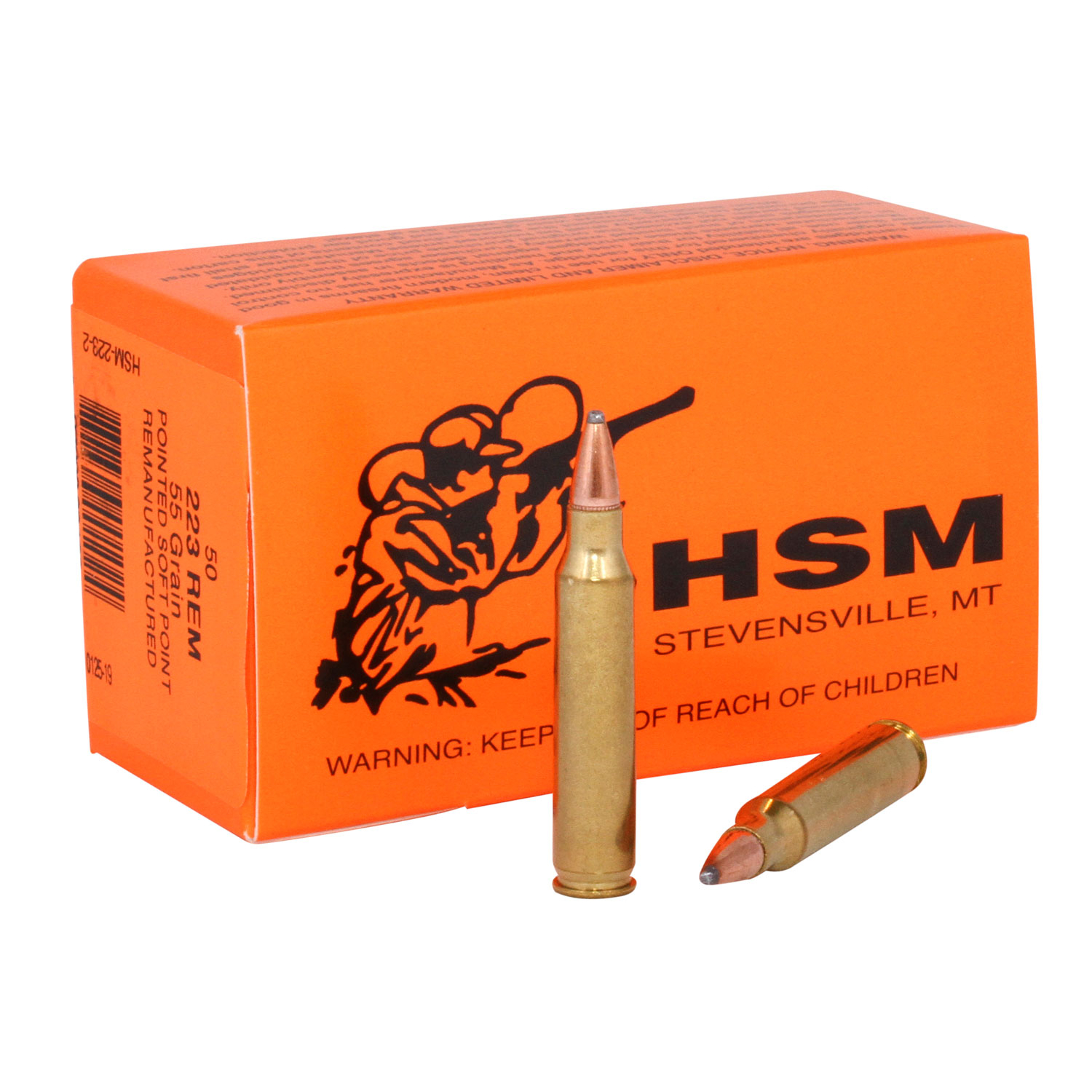 Hsm 223 Rem 55 Gr Soft Point Varmint Ammo 50/20