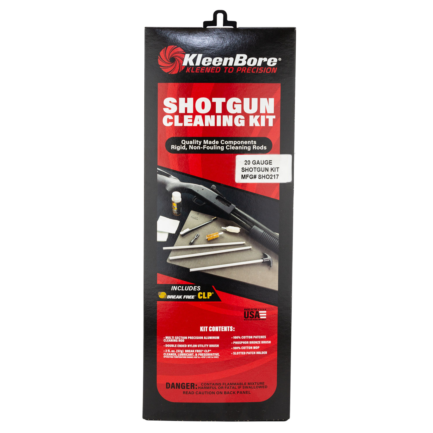 Kleenbore SHO217 Shotgun Cleaning Kit 20 Ga