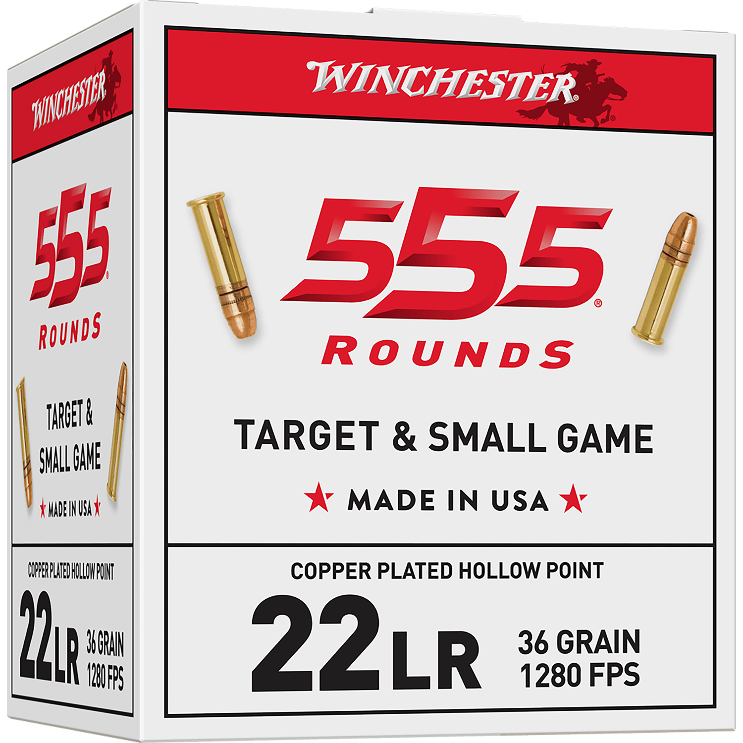 Winchester 22LR 36GR Copper Plated Hollow Point 555 Rounds