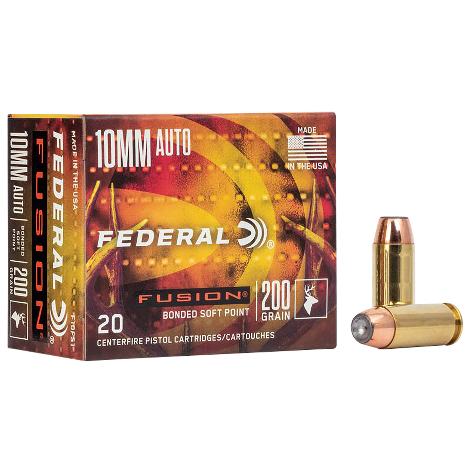 Federal Fusion 10MM Auto 200GR Soft Point 20 Rd