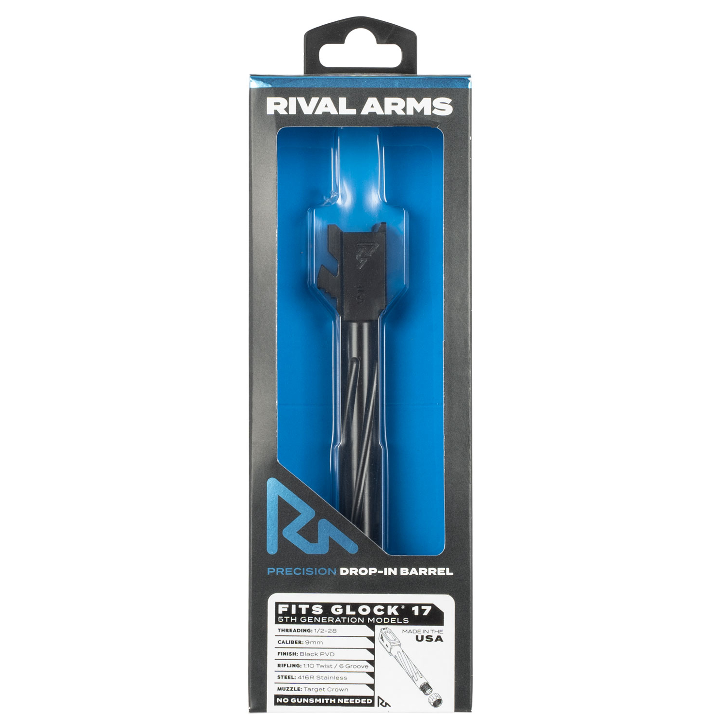 Rival Arms Precision V1 Drop-in Barrel for Glock 17 GEN5 9MM