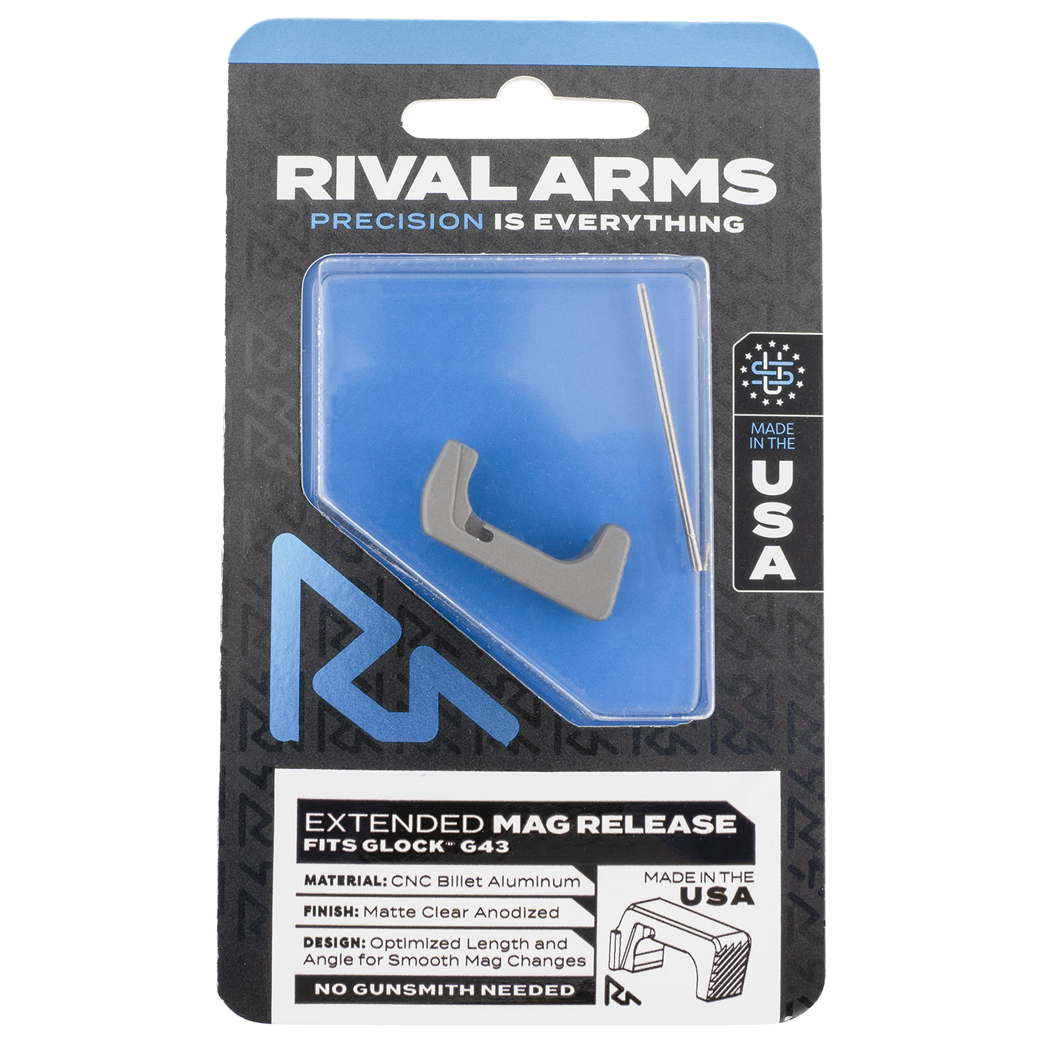 Rival Arms Extended Magazine Release for Glock 43