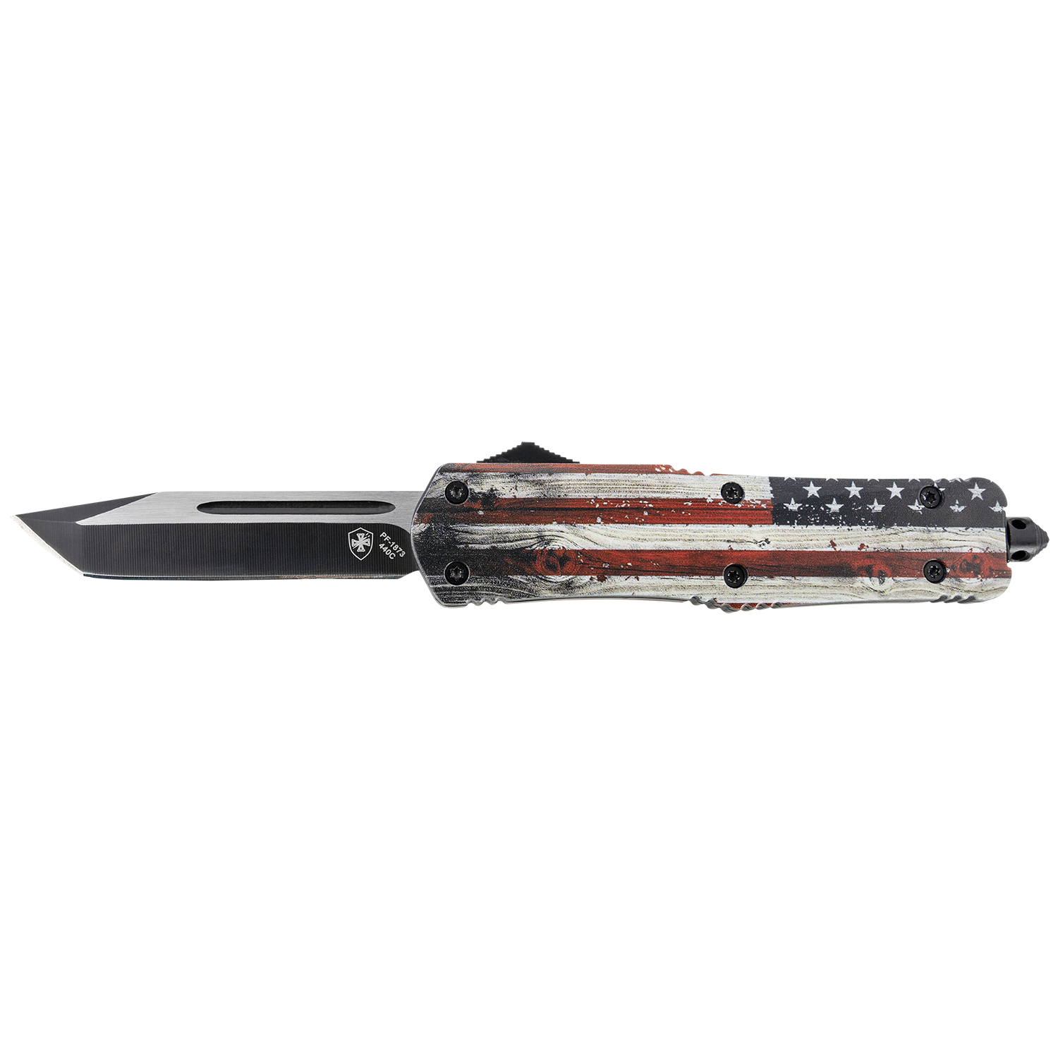Templar Knives Large Wood Us Flag Tanto Black