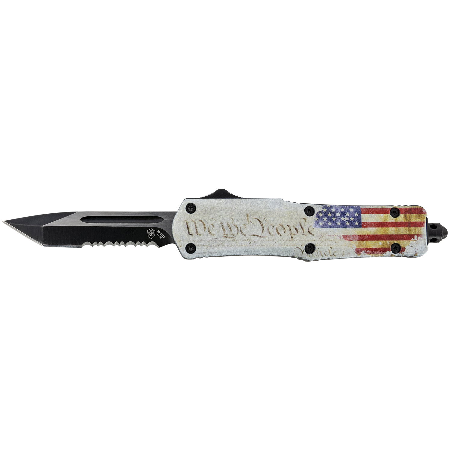 Templar Knives Small We the People Tanto Serrated Black