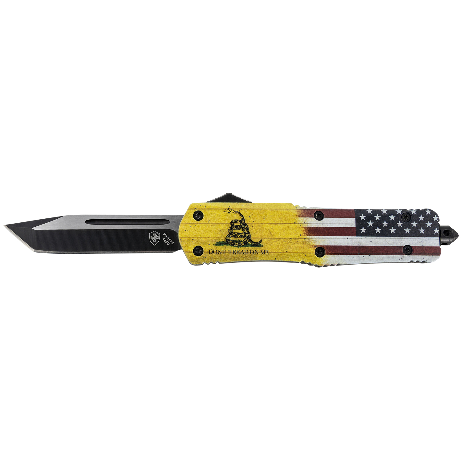Templar Knives Large Dont Tread on Me Tanto Black