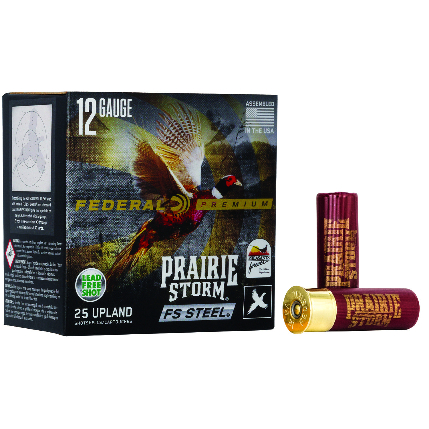 Federal Prairie Storm Fs Steel Shotgun Ammo 12GA 3 1 1/8OZ 4 Shot 25RD