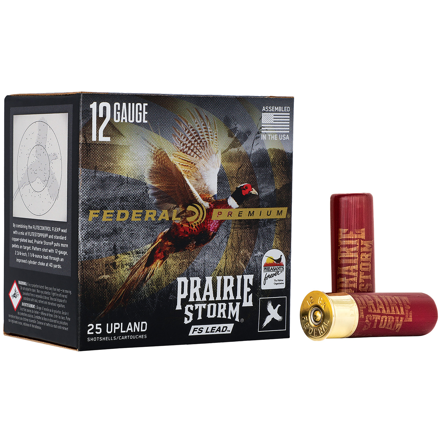 Federal Premium Prairie Storm 12GA 3 1-5/8OZ 4 Shot Ammo 25RD