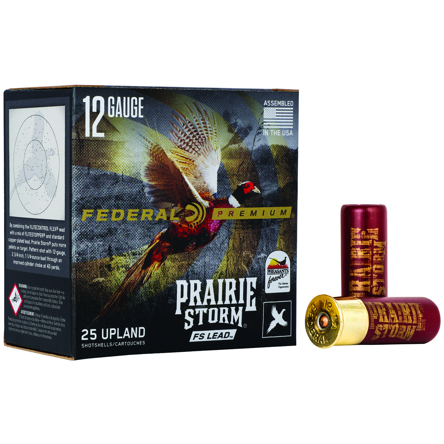 Federal Premium Prairie Storm 12GA 2.75 1-1/4OZ 4 Shot Ammo 25RD