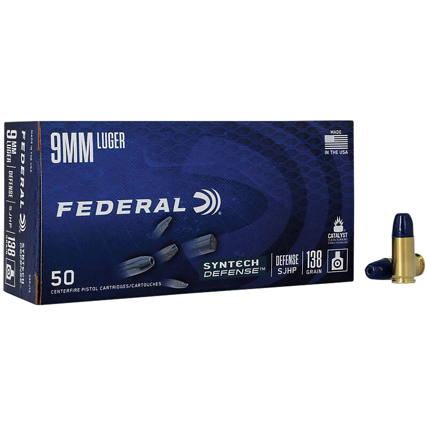 Federal Syntech Defense 9MM 138GR Sjhp 50RD
