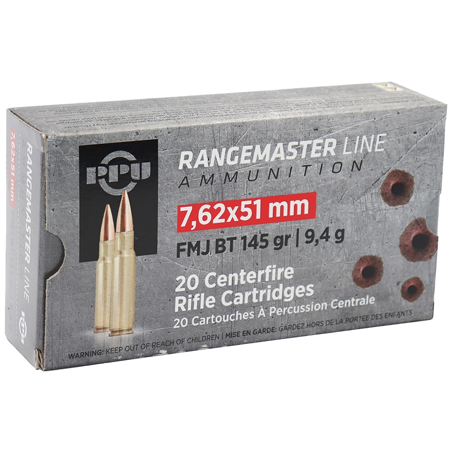 Ppu Rangemaster 7.62X51 145GR Fmjbt 20RD