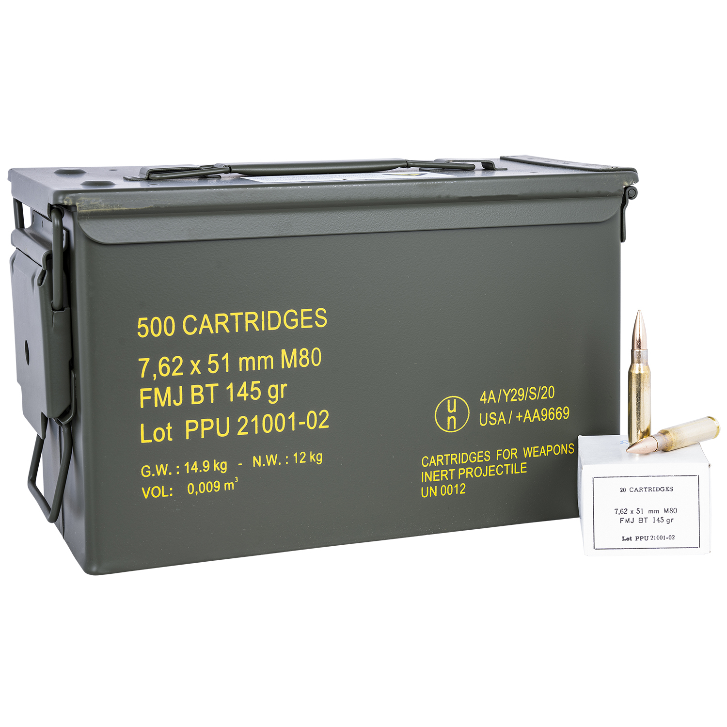 Ppu 7.62X51 Rangemaster 145GR Fmjbt 500 Rounds