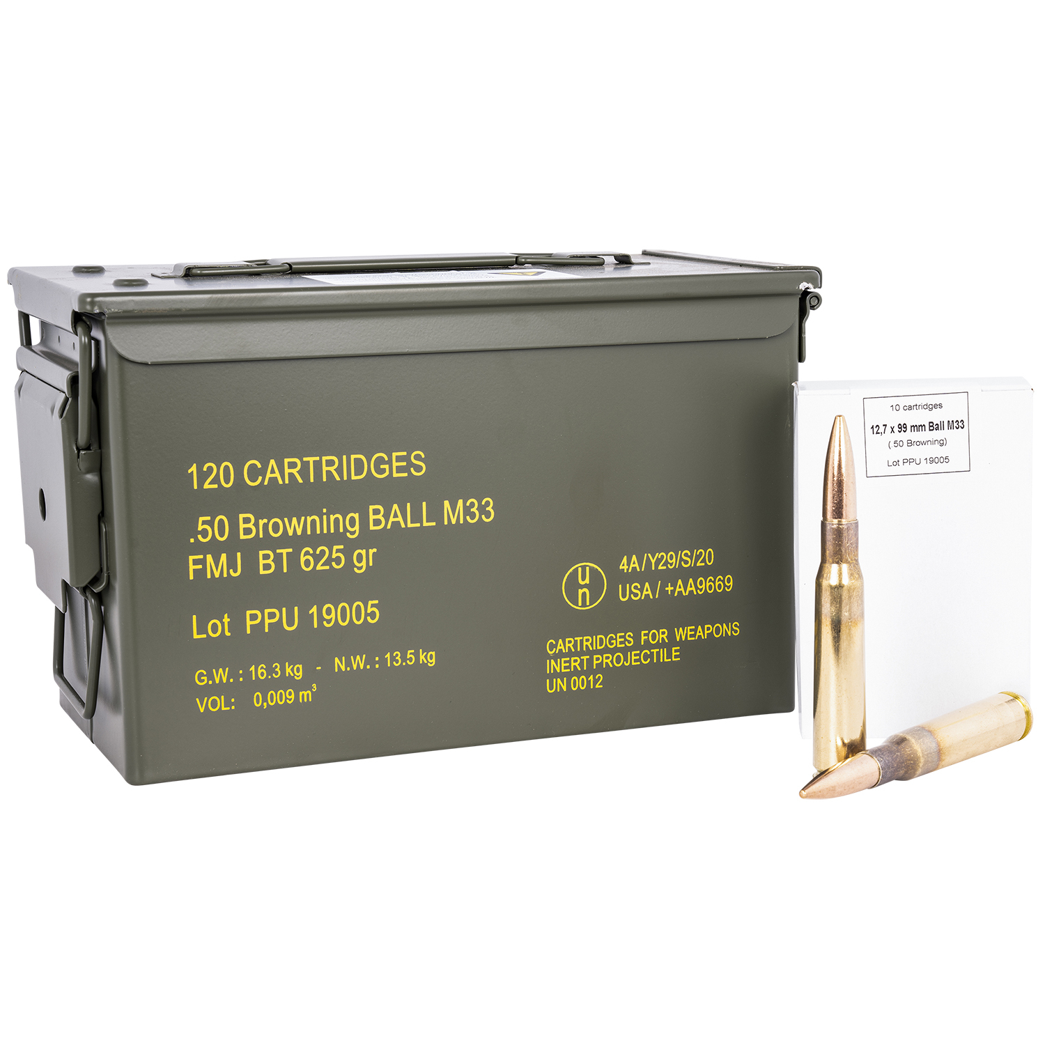 Ppu Rangemaster .50 Bmg 625GR Fmj 120 Rounds