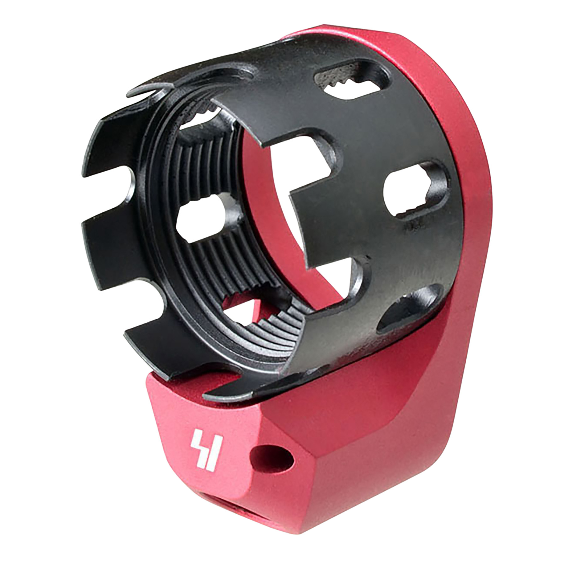 Strike Industries Tribus Enhanced Castle Nut & End Plate Red