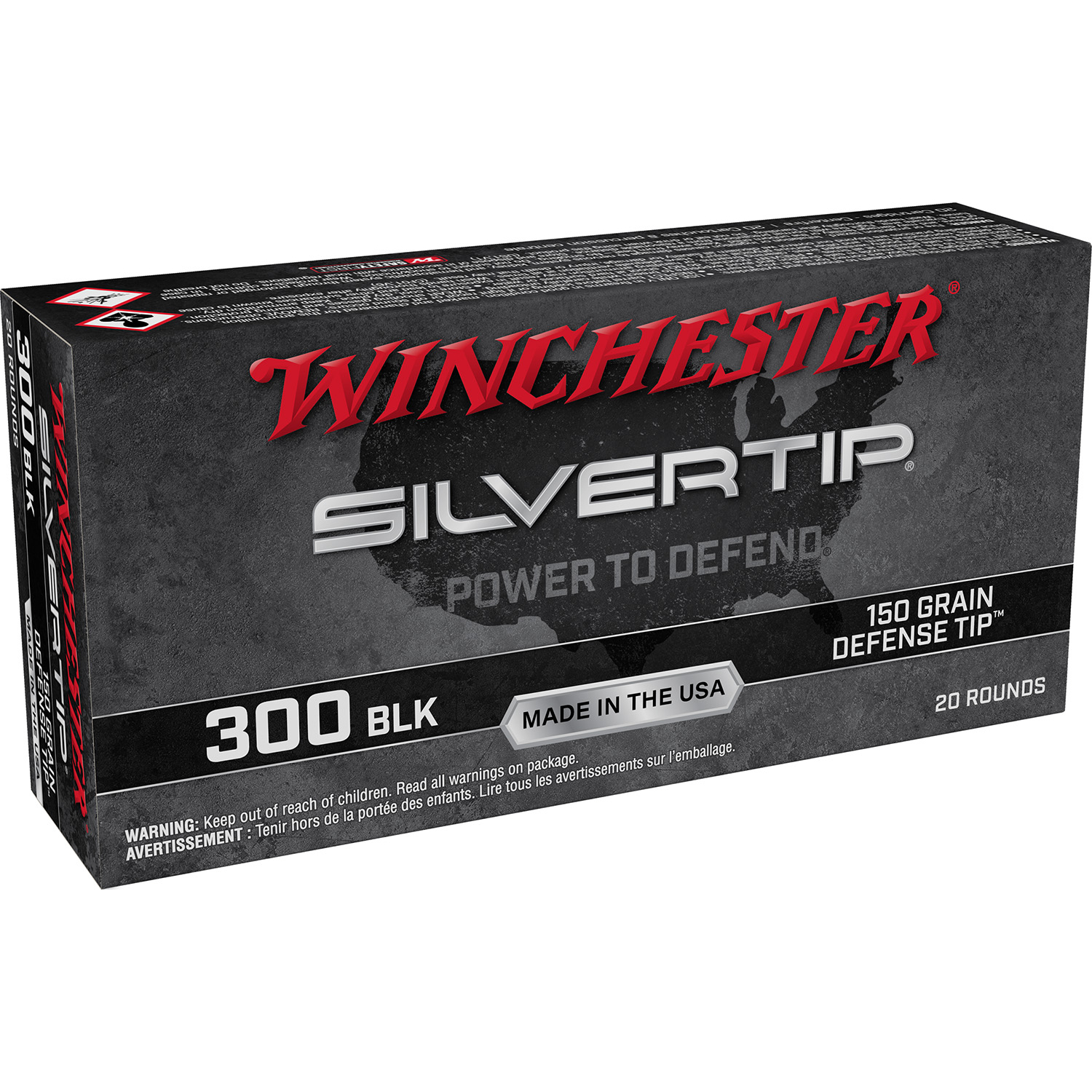 Winchester Silvertip 300 Blackout 150GR Defense Tip 20RD