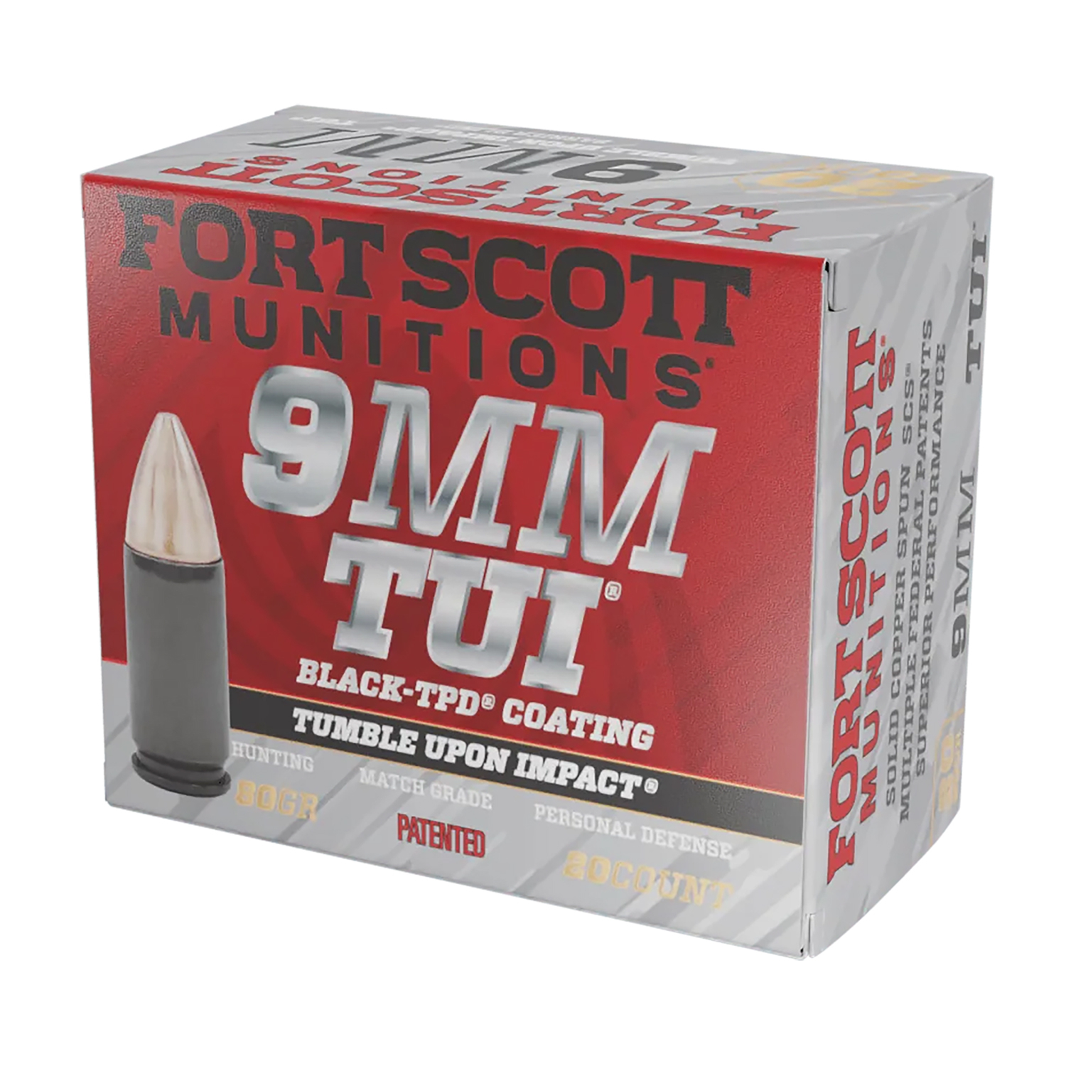 Fort Scott Munitions 9MM 80GR Tui TPD-9 20/25