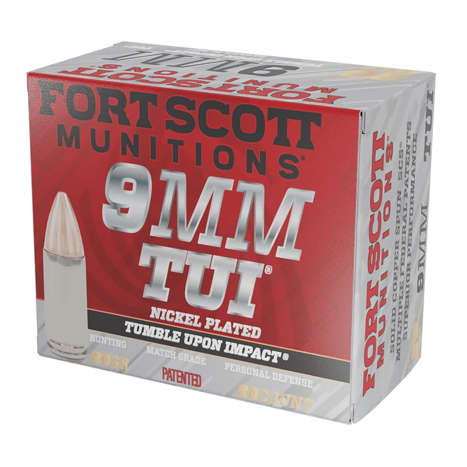 Fort Scott Munitions 9MM 80G Tumble Upon Impact Tui 20/25