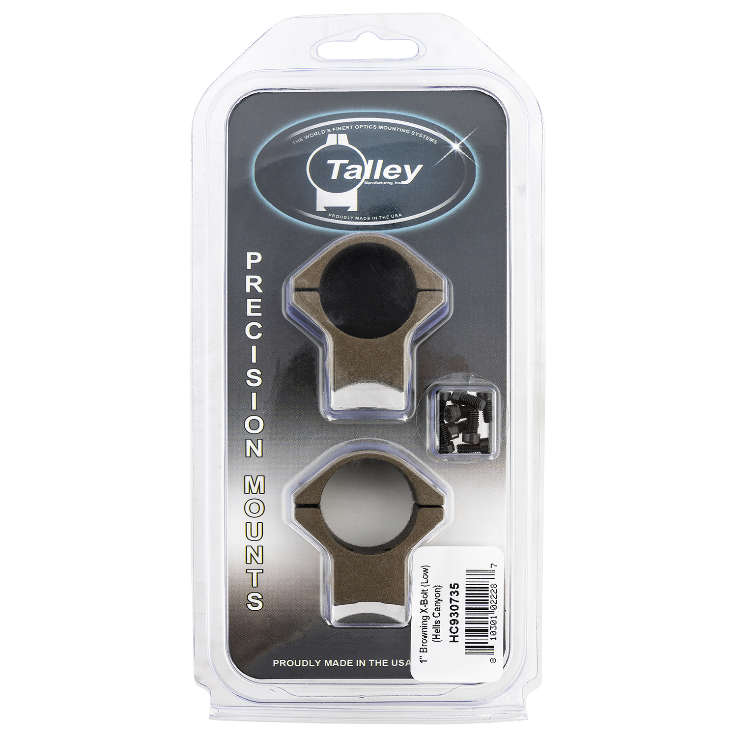 Talley HC930735 Scope Mount Ring Combo 1IN X-bolt Low