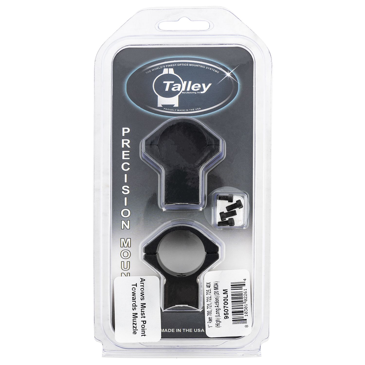 Talley 950700LM 1IN Model 700 La 20MOA High Scope Mount