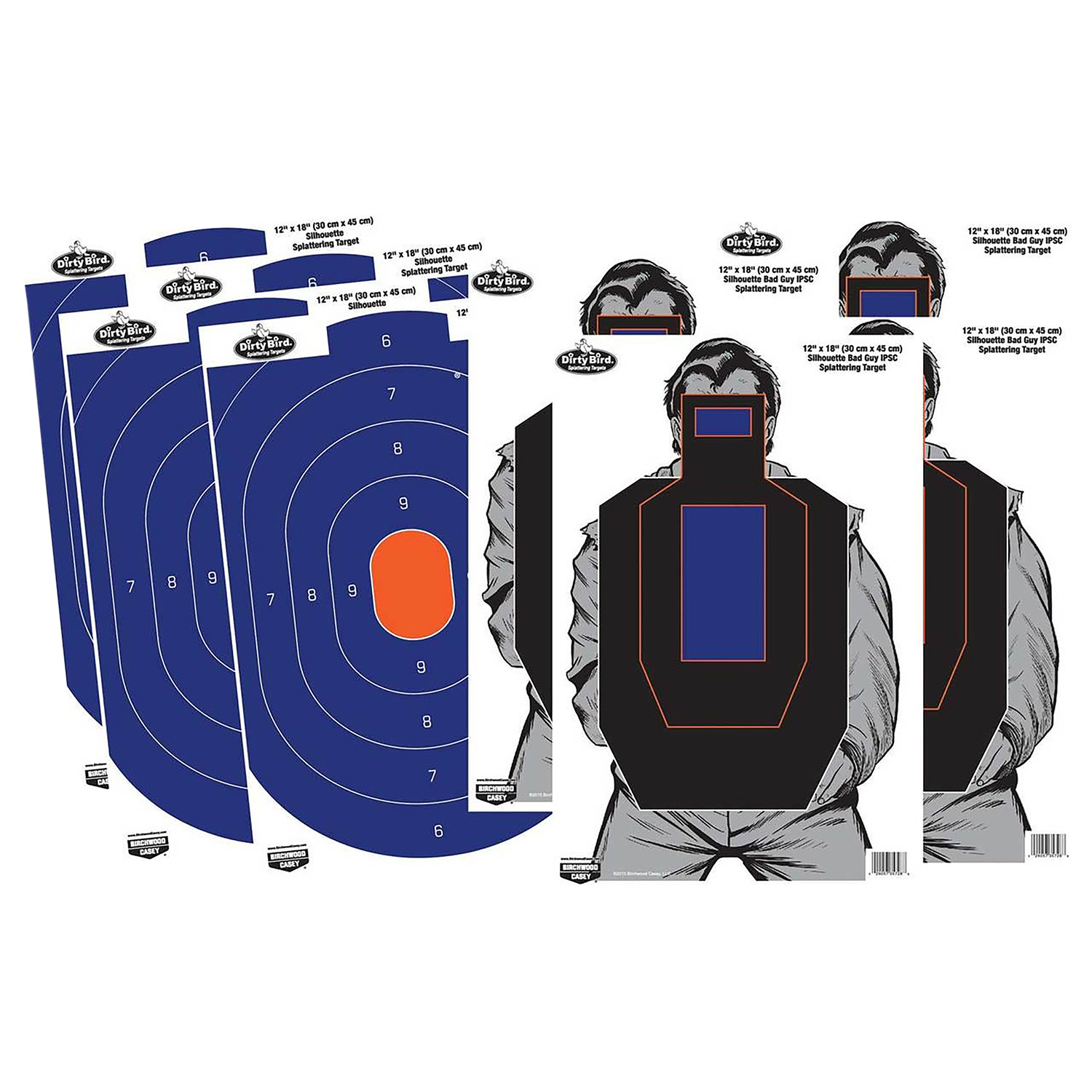 Birchwood Casey Dirty Bird Combo Pack Silhouette Target 12 X 18