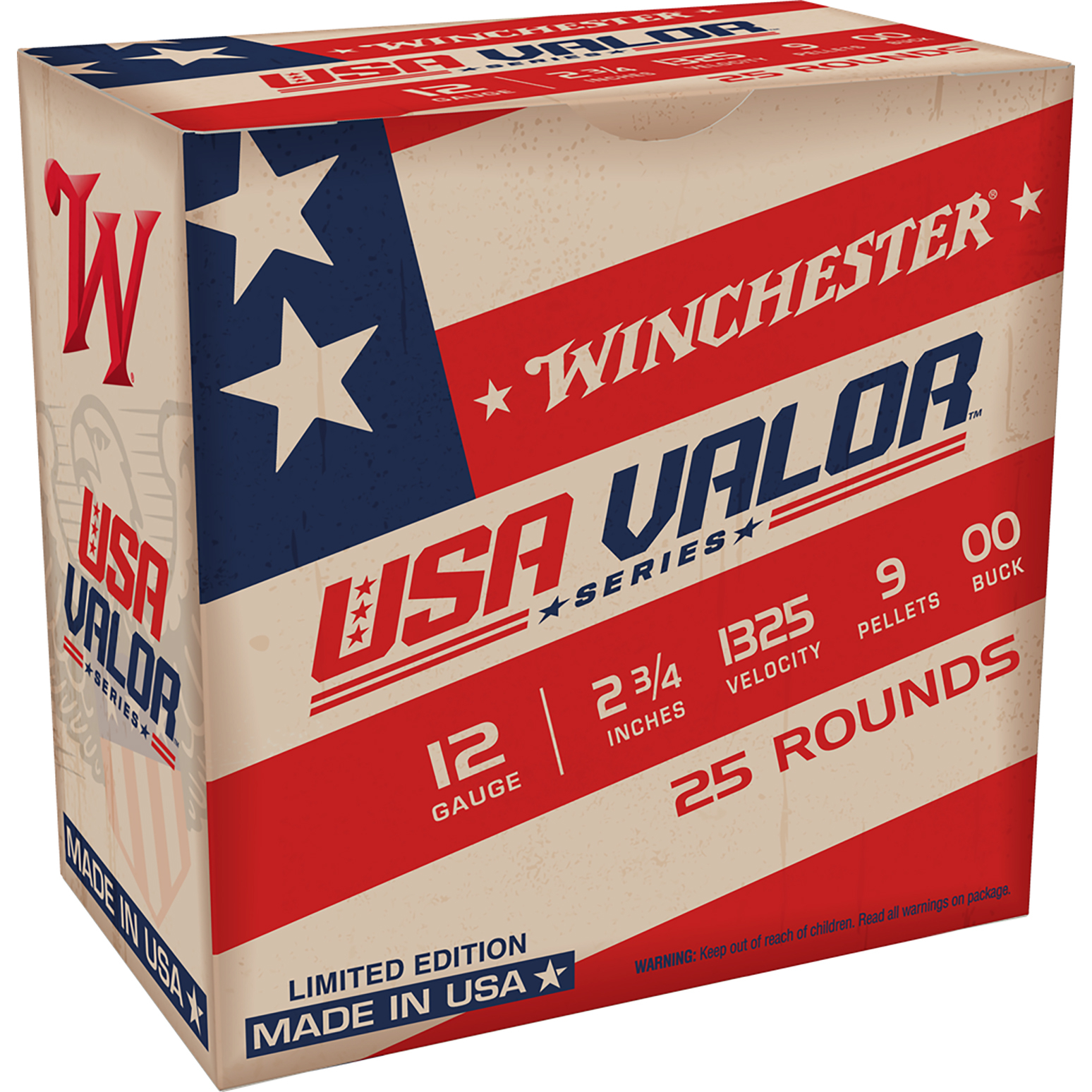 Winchester Usa Valor 12GA 2-3/4 00 Buckshot 25RD Box