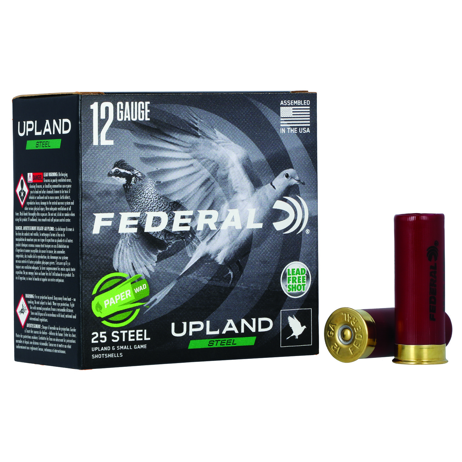 Federal Upland Steel 12GA 2.75 1 Oz 7.5 Shot Ammo 25RD