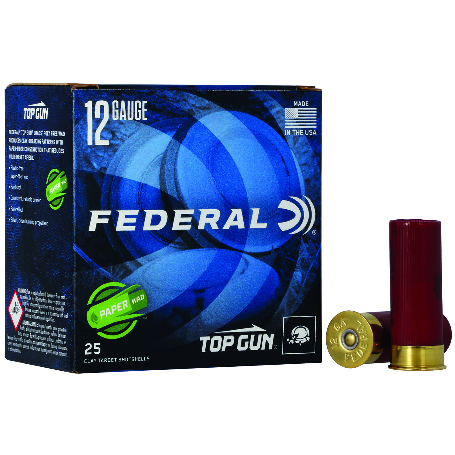 Federal Top Gun 12 Ga 2.75 1 1/8 Oz 1200 Fps 8 Shot 25 Rd