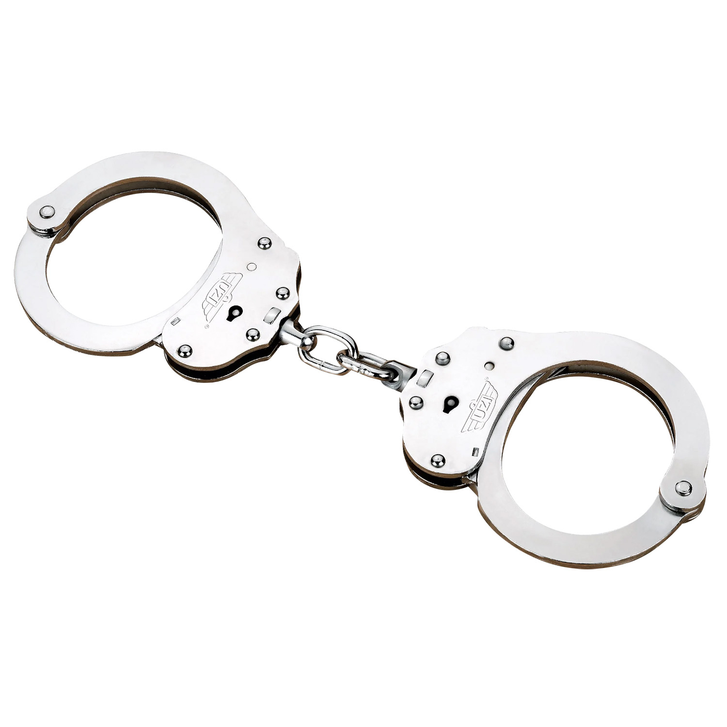 Camp Uzi Nij Approved Handcuffs Silver Steel