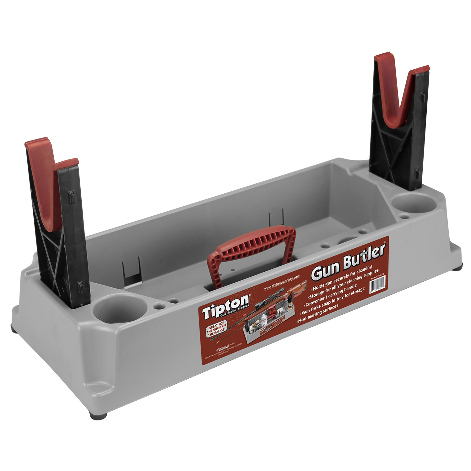 Tipton Gun Butler Cleaning Station Gray/red Plastic