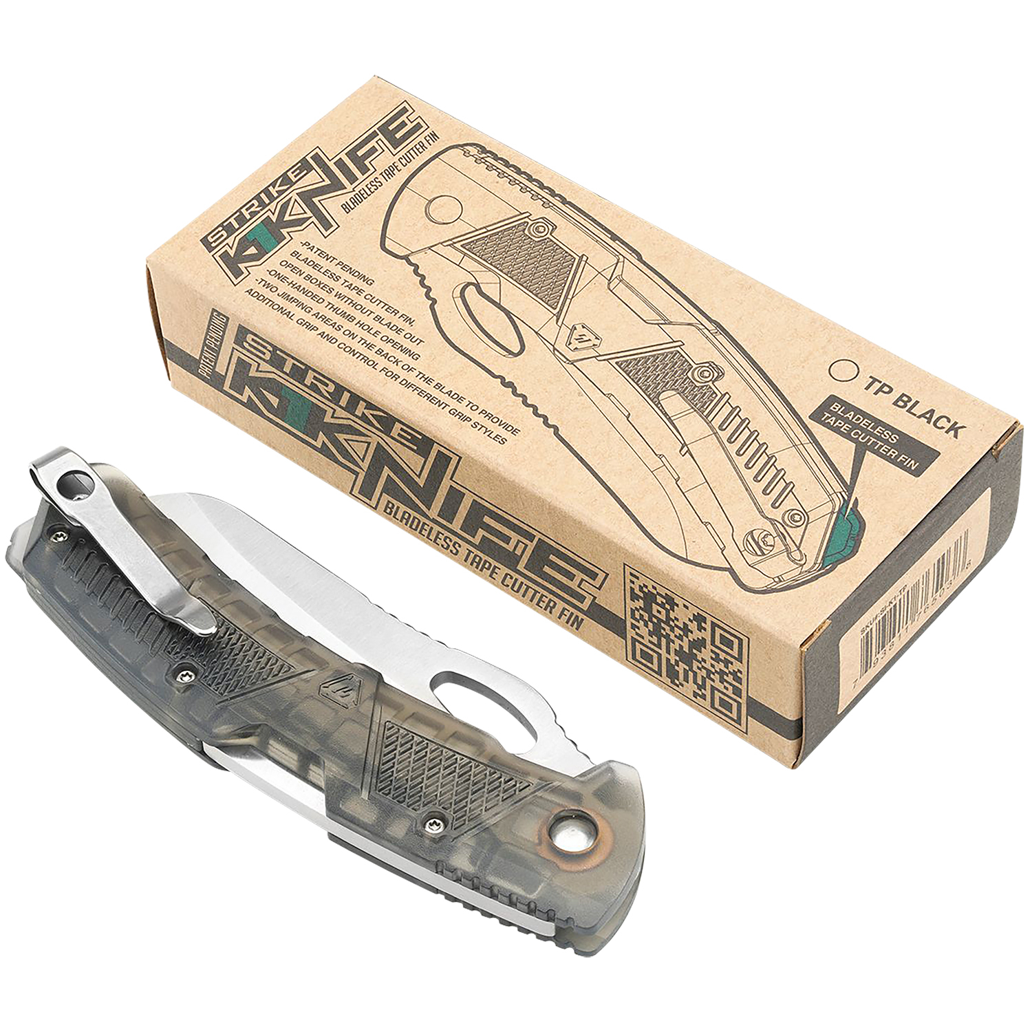 Si K1-TP Strike K1 Knife 3.51 AUS-8A Ss Blade Smoke Textured Handle