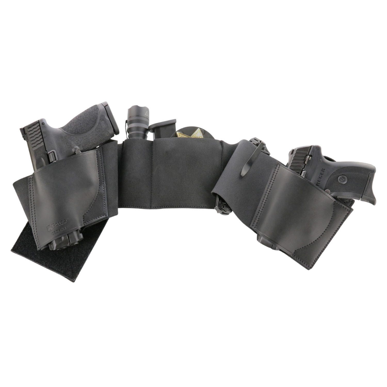 Galco UWBKLG2 Underwraps Belly Band Large Black Leather/nylon