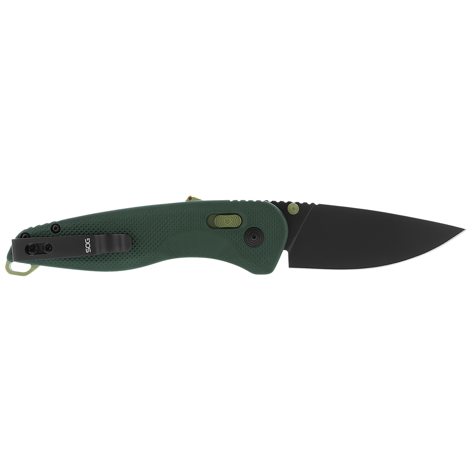 Sog Aegis at Folding Knife 3.13 Drop Point Forest/moss