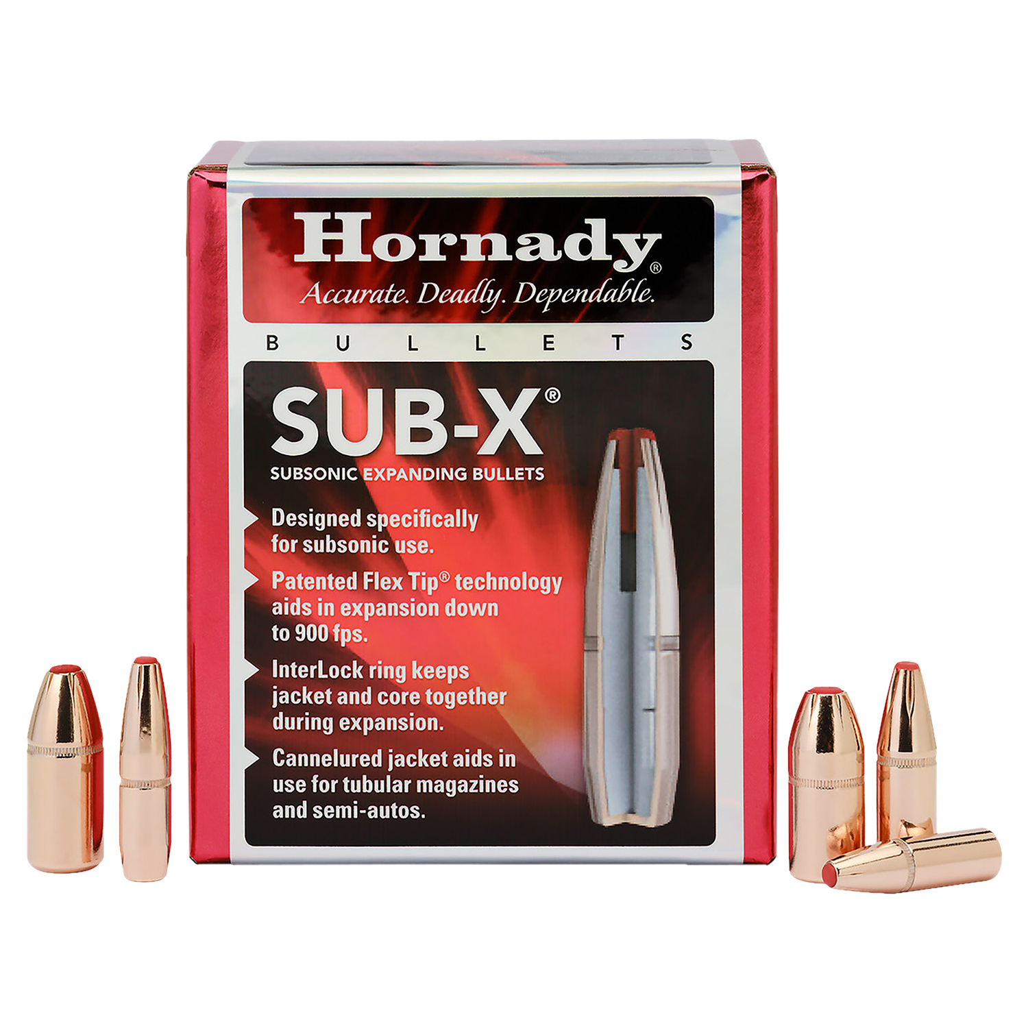 Hornady Sub-x 45 Cal .458 410 Gr 50/CT Bullets
