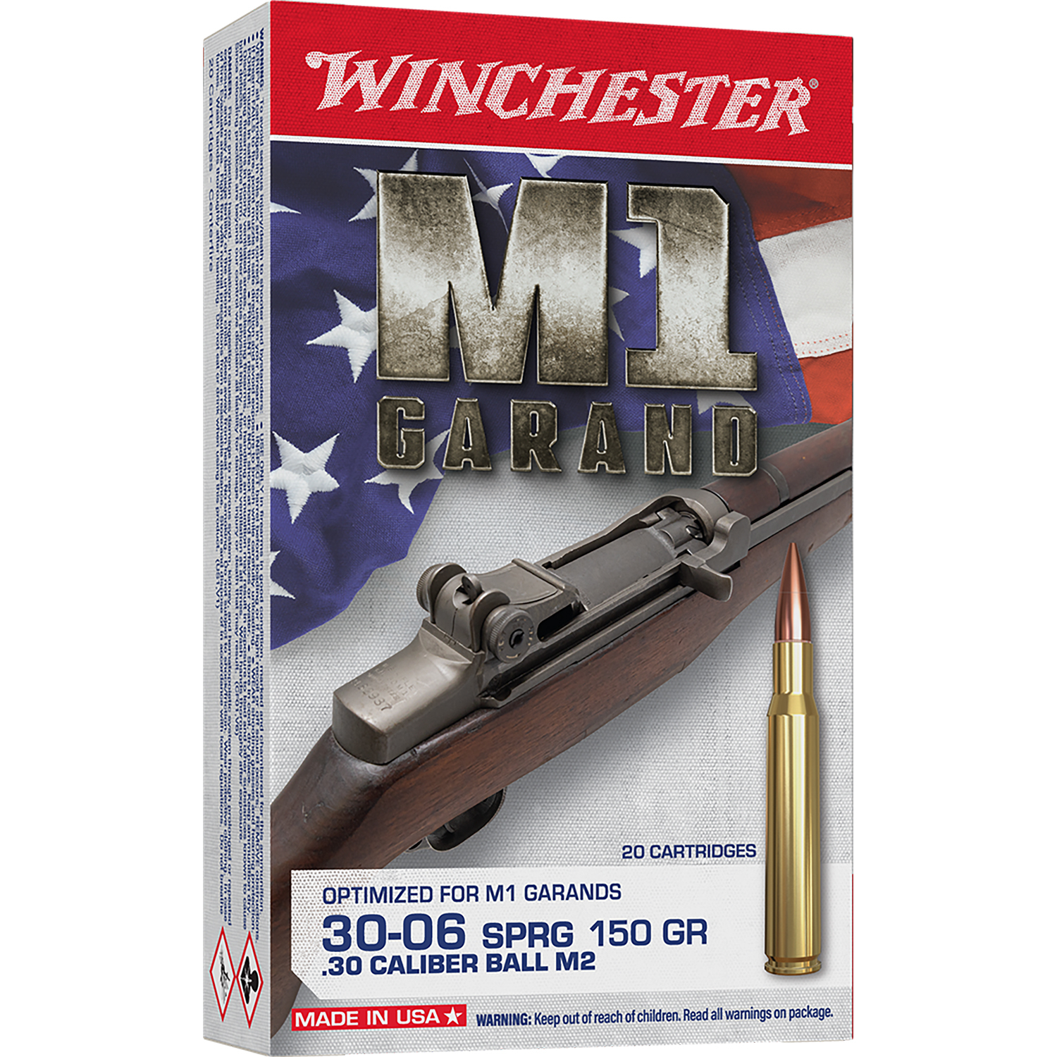 Winchester 30-06 Sprg M2 Fmj-fb 150 Gr 20 Rd