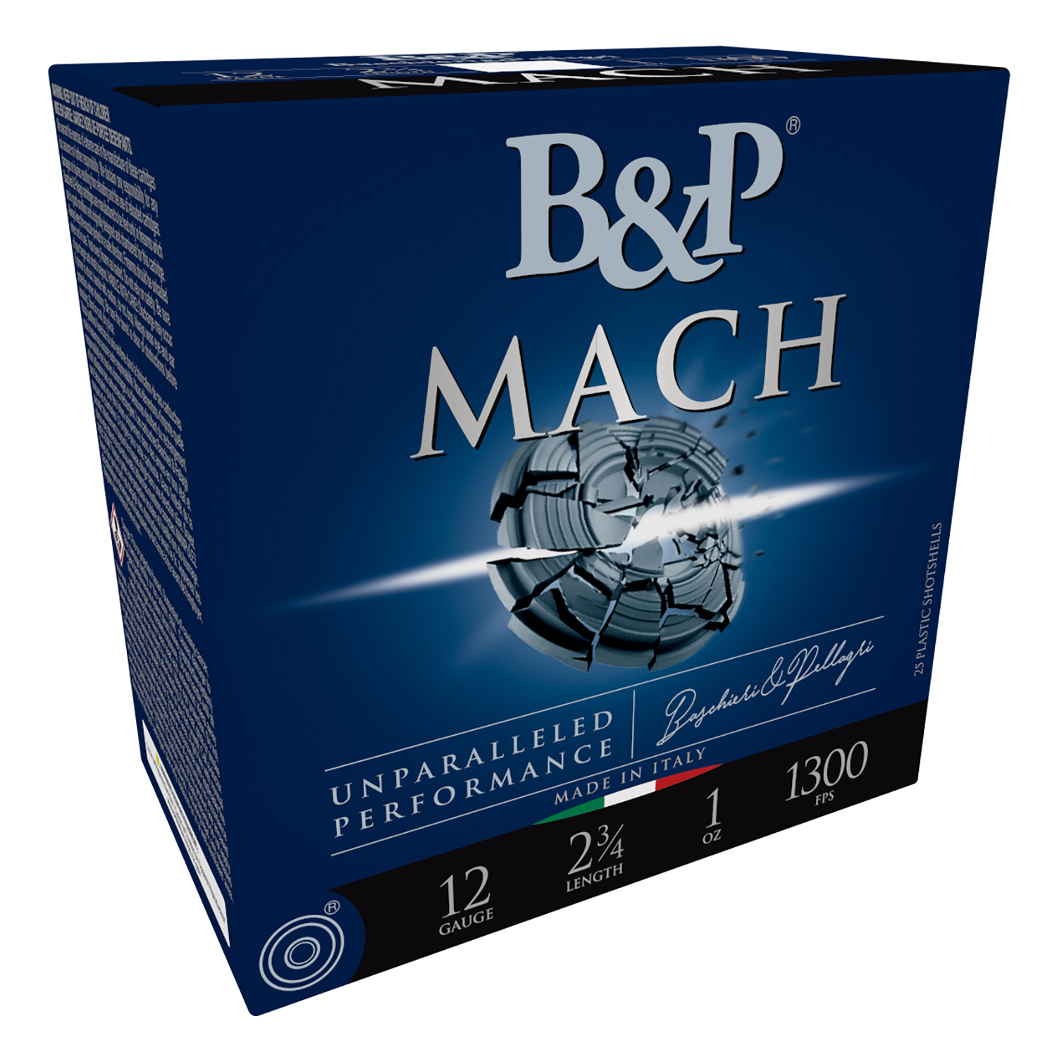 B&p F2 Mach 12GA 2.75 1OZ 7.5 Shot 25RD/10 Case