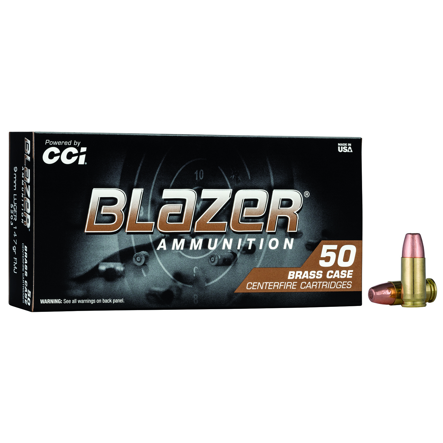 Cci Blazer Brass 9MM 147GR Fmj 50RD