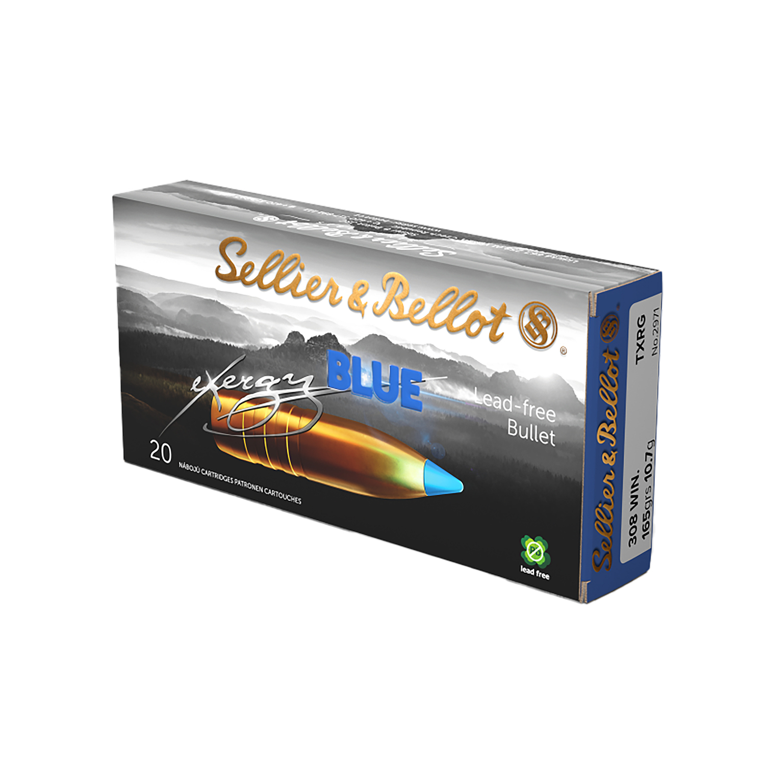 S&b Exergy Blue 308 Win 165GR 20/RD