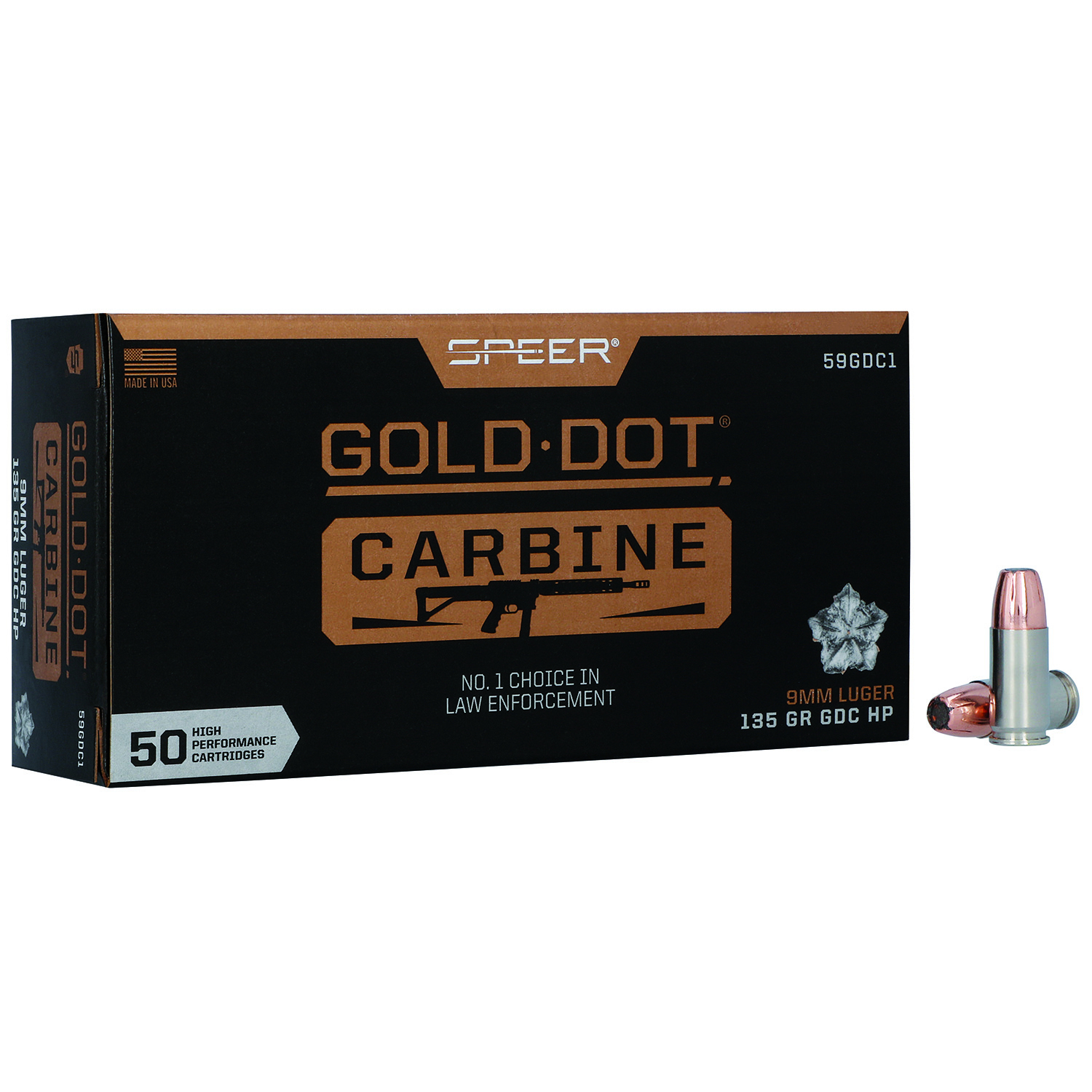 Speer Gold Dot 9MM 135GR Hollow Point 50/20