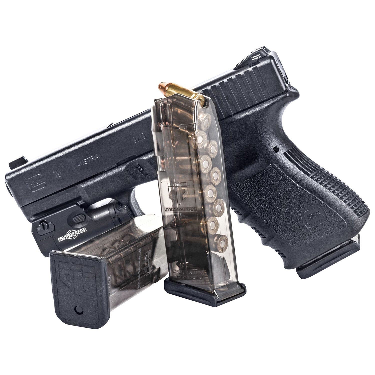 Elite Tactical Systems Glock 19 10RD 9MM Magazine Smoke - Image 3