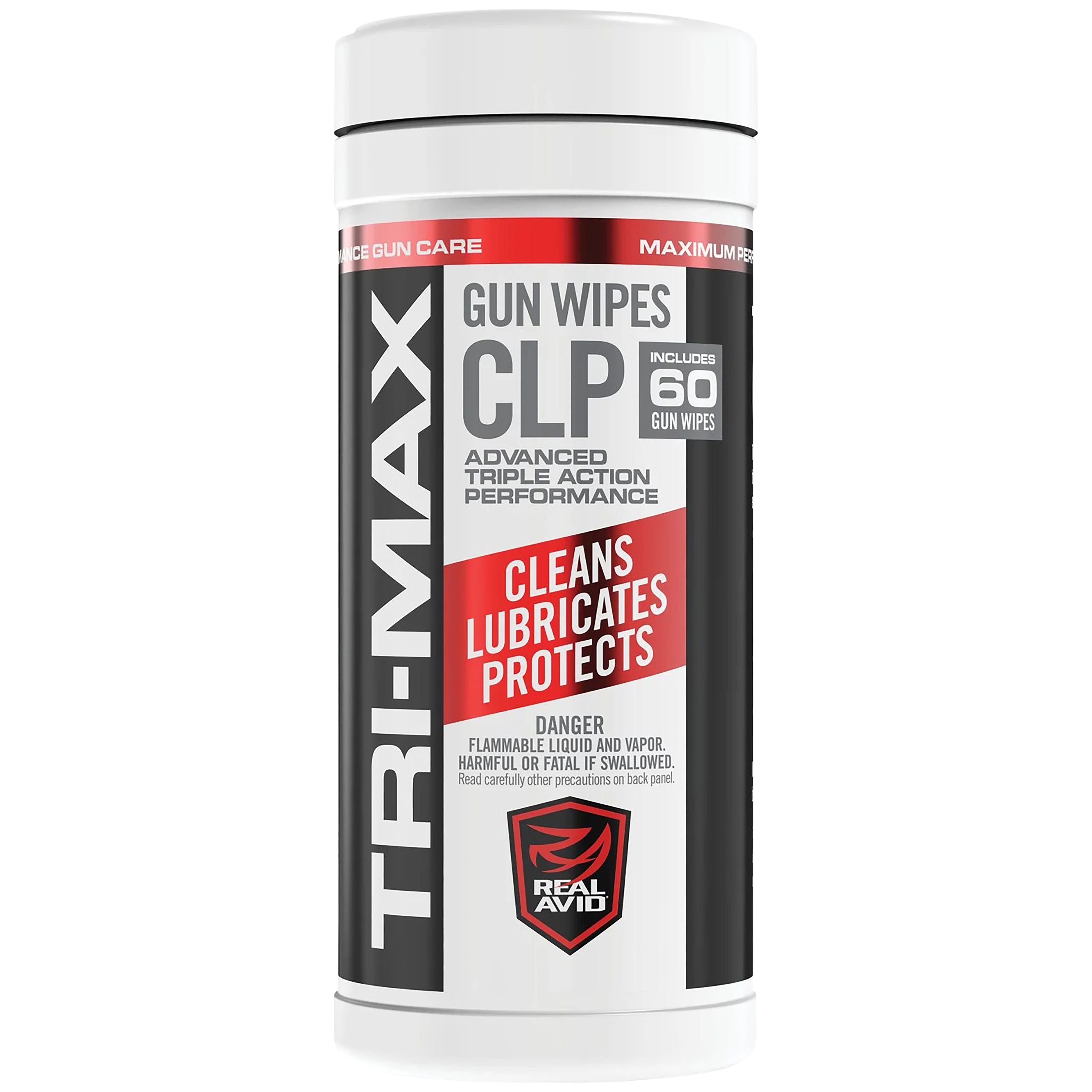 Real Avid Tri-max Clp Gun Wipes 60 Count Canister