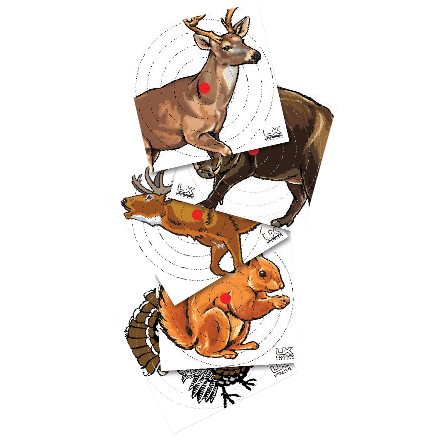 Umarex 2218076 Paper Targets 100PK - Multi-color Animal Designs